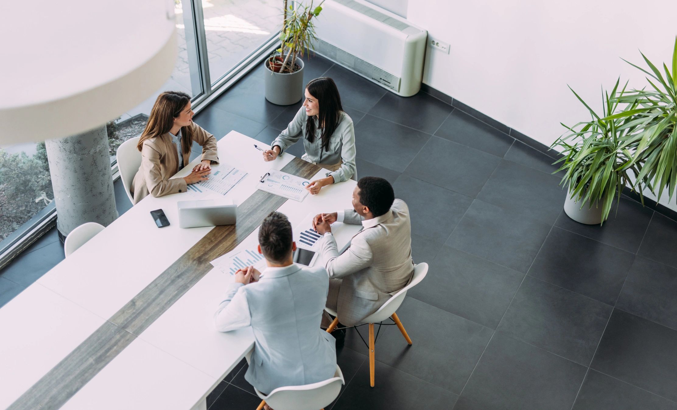 Business team meeting in a board room
